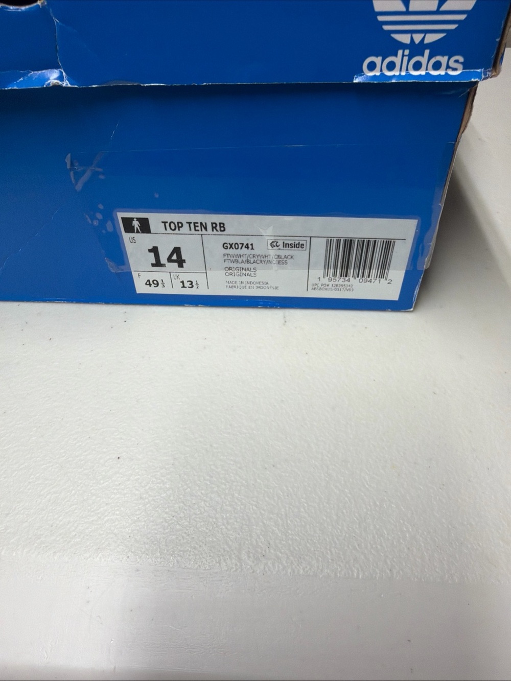 adidas Top Ten RB Shoe Box in Bright Blue